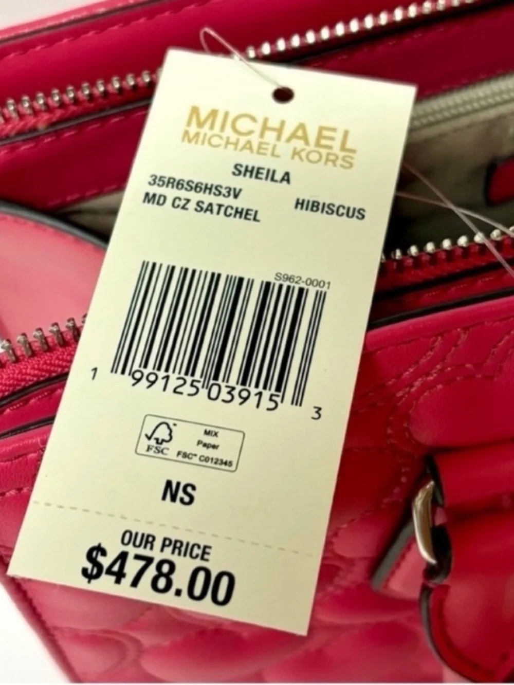 MICHAEL KORS Sheila Medium Heart Embroidered Satchel Crossbody